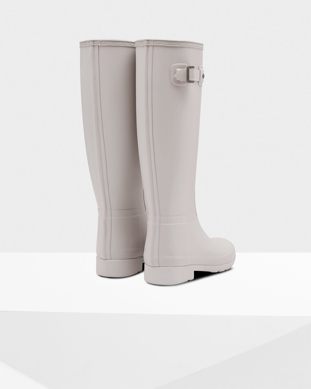 Women Hunter Refined Slim Fit | Tall Rain Boots Grey | NZ-24038-DJGT